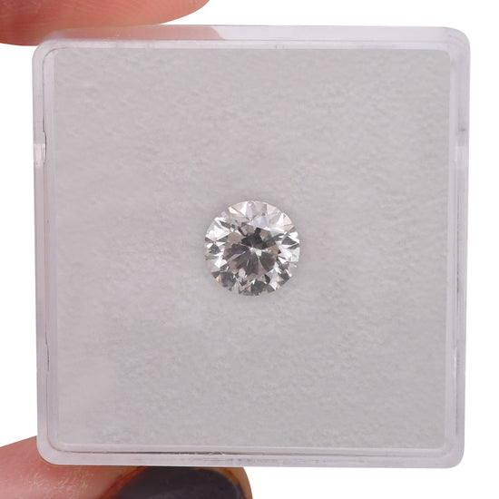 1.00 Carat Faint Pinkish Brown Round Brilliant Diamond SI2 GIA