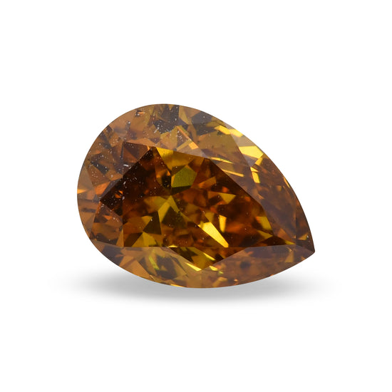 1,60 Karat Fancy Deep Brownish Orangy Yellow Tropfen-Diamant SI2 GIA