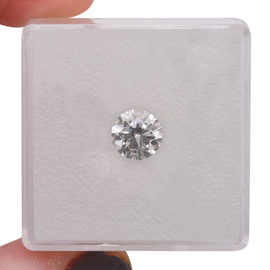 0.91 Carat Faint Pinkish Brown Round Brilliant Diamond VS2 GIA