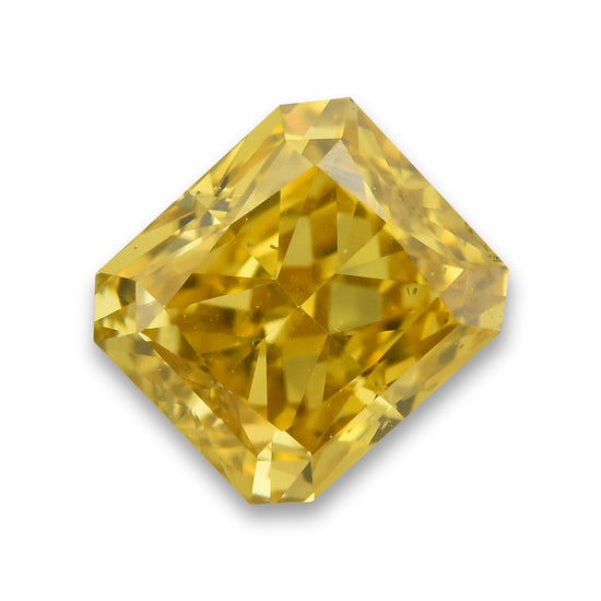 0.50 Carat Fancy Deep Brownish Orangy Yellow Radiant Diamond SI1 GIA
