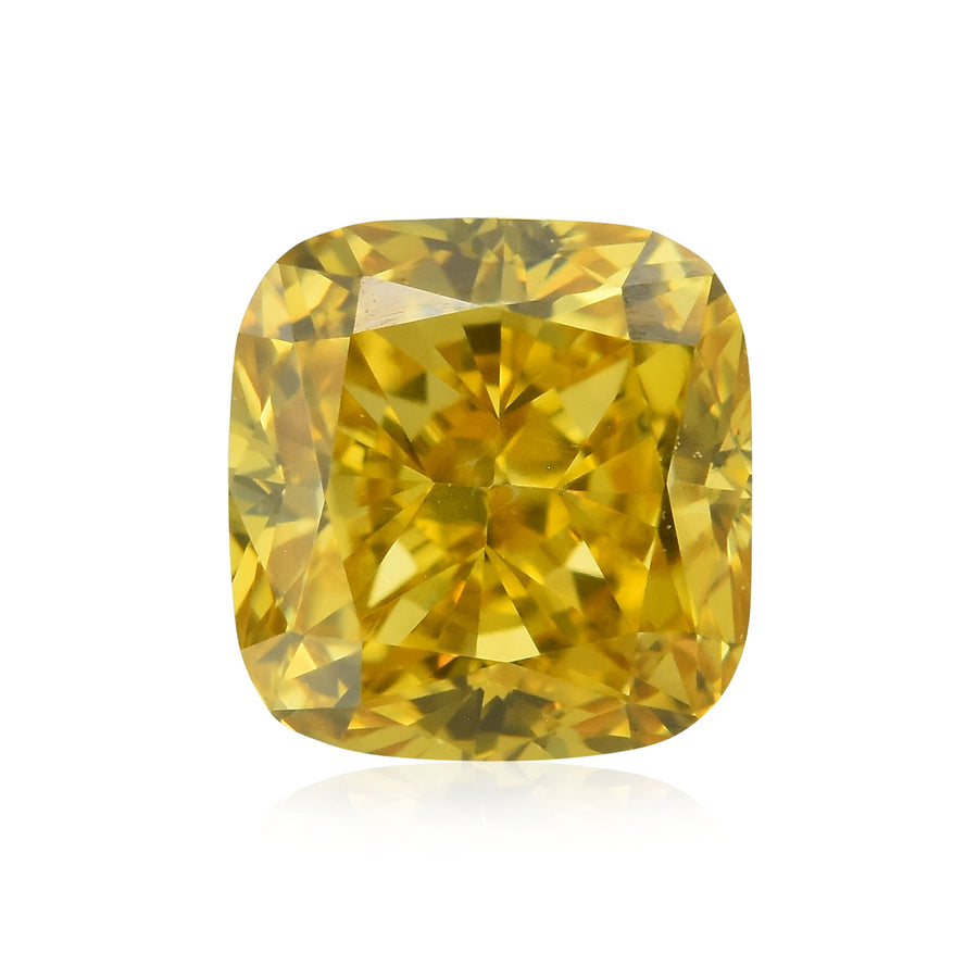 Diamante a cuscino da 0,45 carati, colore Fancy Deep Orangy Yellow, purezza SI1, certificato GIA