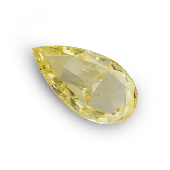 1.00 Carat Fancy Yellow Pear Diamond SI1 GIA