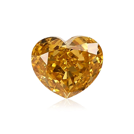 Diamante a Cuore 0,28 carati Fancy Intense Orange Yellow SI1 GIA