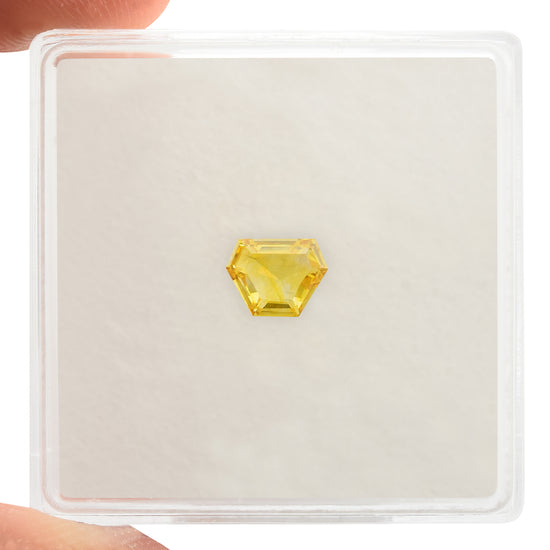0.40 Carat Fancy Vivid Yellow Trapezoid Diamond SI1 GIA
