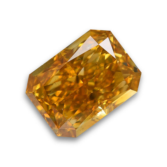 1.27 Carat Fancy Deep Orange Yellow Radiant Diamond SI1 GIA