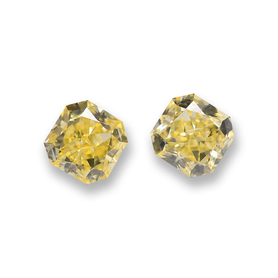 0.62 Carat Fancy Yellow Radiant Diamonds (SI1)