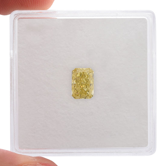 0.65 Carat Fancy Light Brownish Yellow Radiant Diamond VS1 GIA