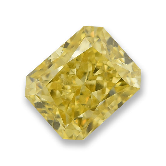 0.54 Carat Fancy Deep Yellow Radiant Diamond VS2 GIA