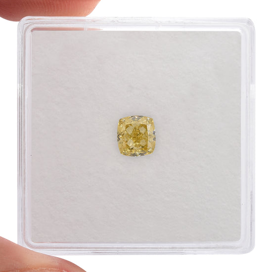 0.61 Carat Fancy Brownish Yellow Cushion Diamond VS1 GIA