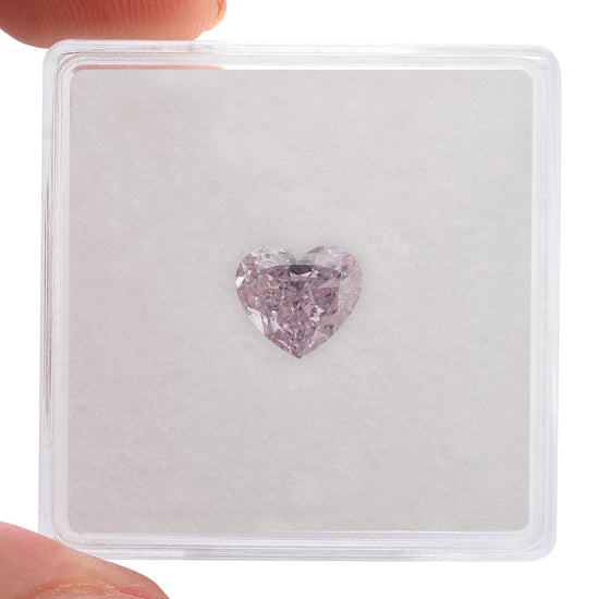 1.02 Carat Fancy Purple Pink HEART Diamond SI2 GIA