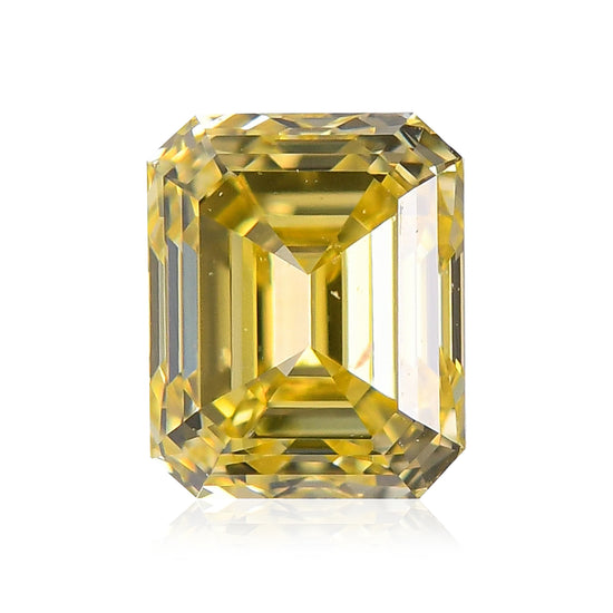 0.51 Carat Fancy Intense Yellow Emerald Diamond VS1 GIA