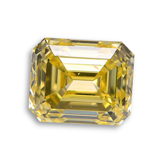 0.51 Carat Fancy Intense Yellow Emerald Diamond VS1 GIA
