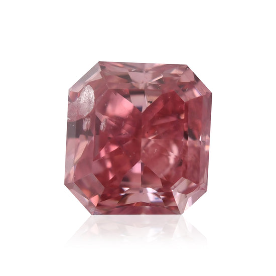 0.23 Carat Fancy Deep Pink Radiant Argyle Diamond (I2) GIA