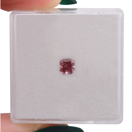 0.23 Carat Fancy Deep Pink Radiant Argyle Diamond (I2) GIA