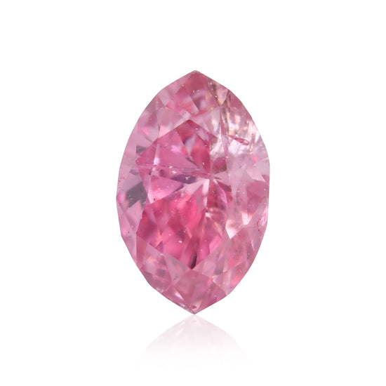 0.12 Karat Fancy Vivid Purplish Pink Marquise Diamant (I2) GIA