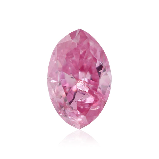 0.13 Karat Fancy Vivid Purplish Pink Marquise Diamant (I3) GIA