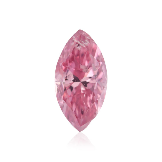 0.17 Karat Fancy Vivid Purplish Pink Marquise-Diamant (I2) GIA