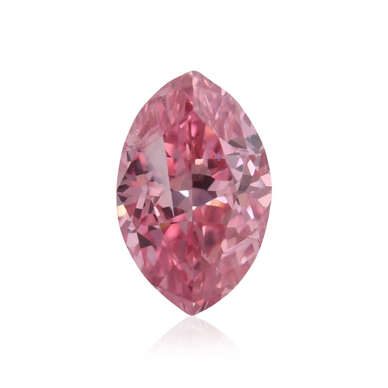 0.23 Carat Fancy Vivid Pink Marquise Argyle Diamond (I2) GIA