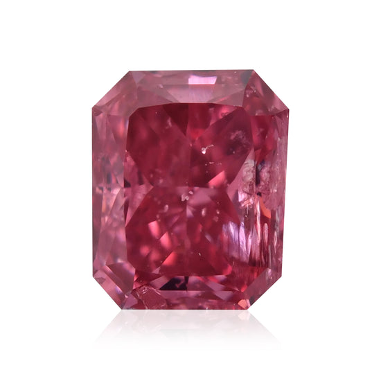 0.22 Carat Fancy Vivid Pink Radiant Argyle Diamond (I2) GIA