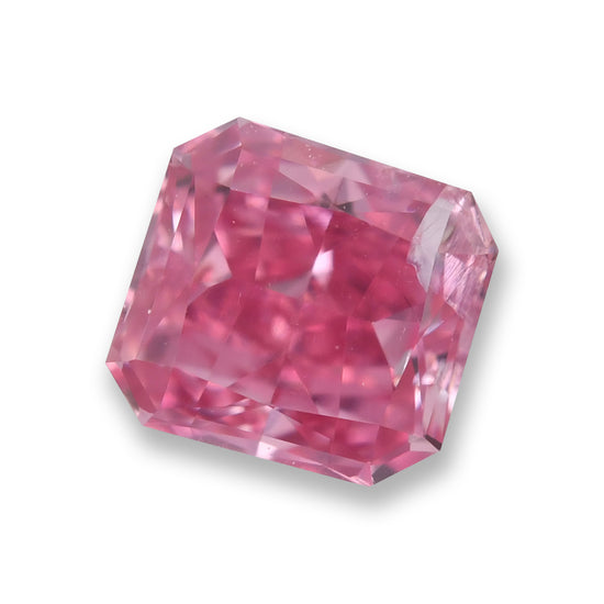 0.22 Carat Fancy Vivid Purplish Pink Radiant Argyle Diamond I2 GIA