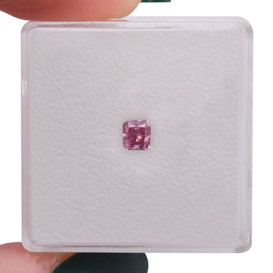 0.24 Carat Fancy Vivid Purplish Pink Radiant Argyle Diamond (I2) GIA