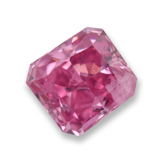 0.24 Carat Fancy Vivid Purplish Pink Radiant Argyle Diamond (I2) GIA