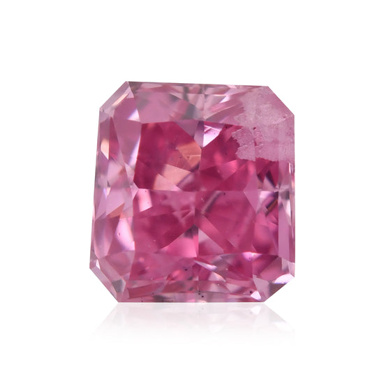 0.24 Carat Fancy Vivid Purplish Pink Radiant Argyle Diamond (I2) GIA
