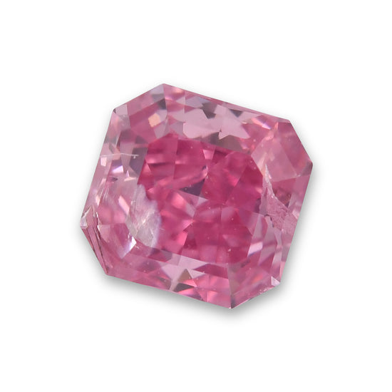 0.25 Carat Fancy Vivid Purplish Pink Radiant Argyle Diamond (I2) GIA