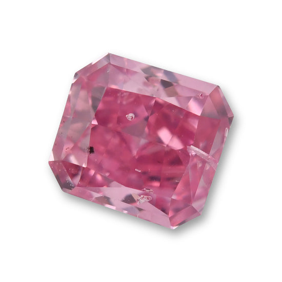 0.27 Carat Fancy Vivid Purplish Pink Radiant Argyle Diamond (I2) GIA