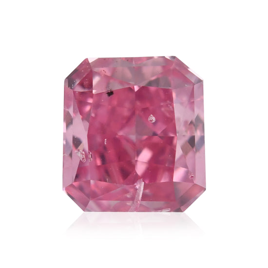 0.27 Carat Fancy Vivid Purplish Pink Radiant Argyle Diamond (I2) GIA