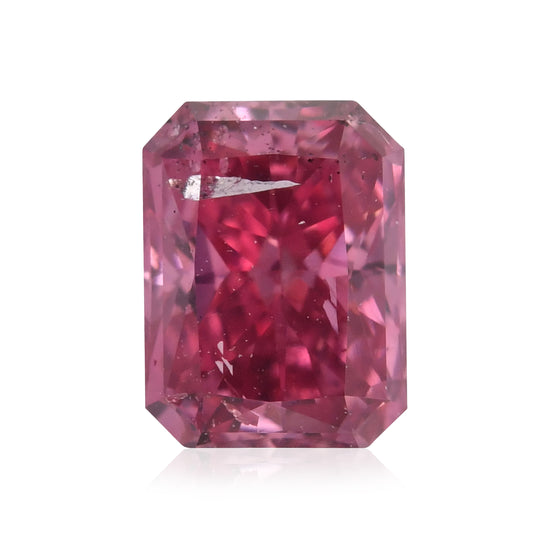 0,35 Karat ausgefallener, intensiver Purpurrosa Radiant Argyle Diamant (I2) GIA