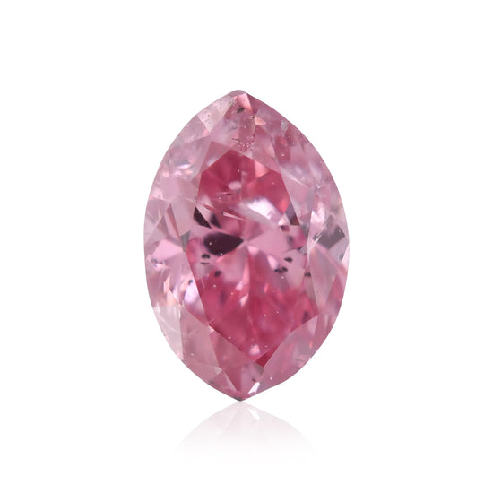 0.12 Karat Fancy Intense Purplish Pink Marquise Diamant (I2) GIA