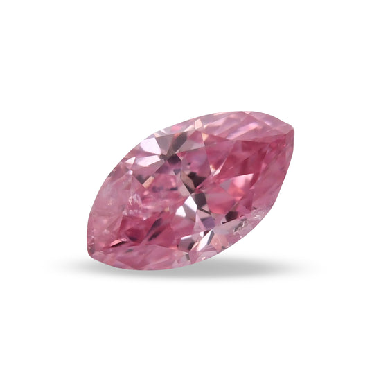 0.14 Carat Fancy Intense Purplish Pink Marquise Diamond (I2) GIA