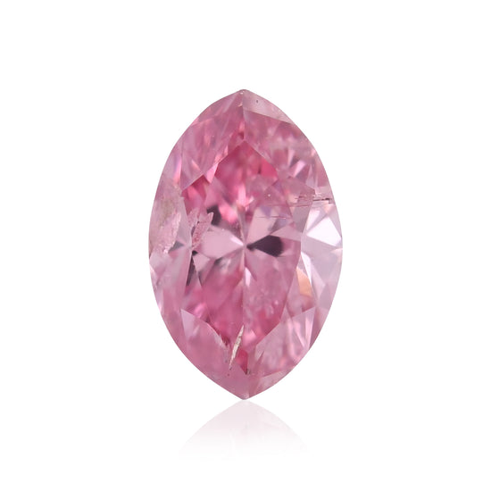 0,15 Karat ausgefallener, intensiver, purpurroter Marquise-Diamant (I2) GIA