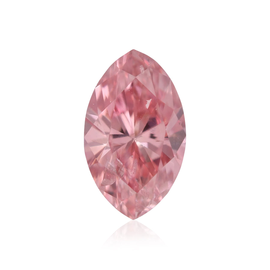 0.18 Carat Fancy Intense Pink Marquise Diamond (I2) GIA