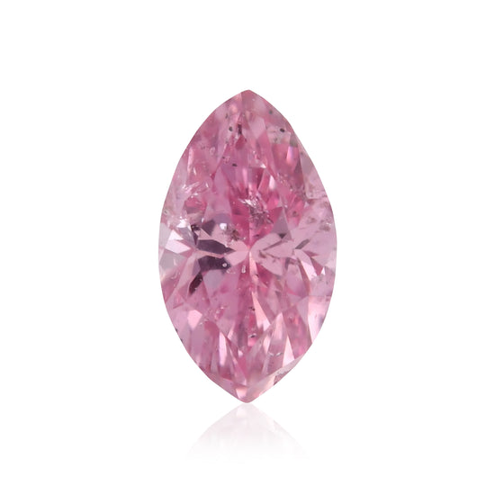 Diamante GIA Marchise Rosa Purpureo Intenso Fancy (I2) da 0,19 carati