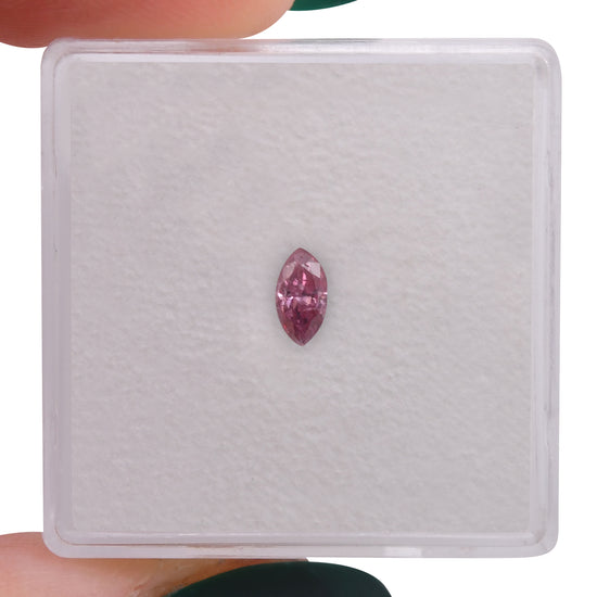 Diamante GIA Marchise Fancy Intense Purplish Pink (I2) da 0,19 carati