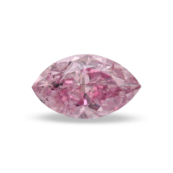 0.21 Carat Fancy Intense Purple Pink Marquise Argyle Diamond (I2) GIA