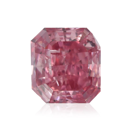 Diamante Radiant Fancy Intense Purplish Pink da 0,19 Carati (I2) GIA
