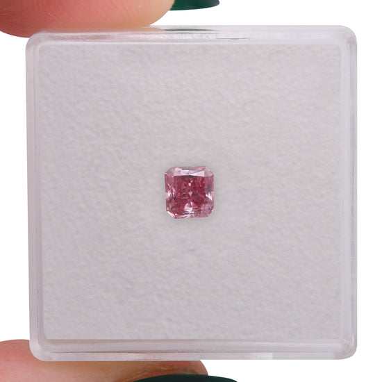 0.35 Carat Fancy Intense Pink Radiant Diamond (I1) GIA & ARGYLE