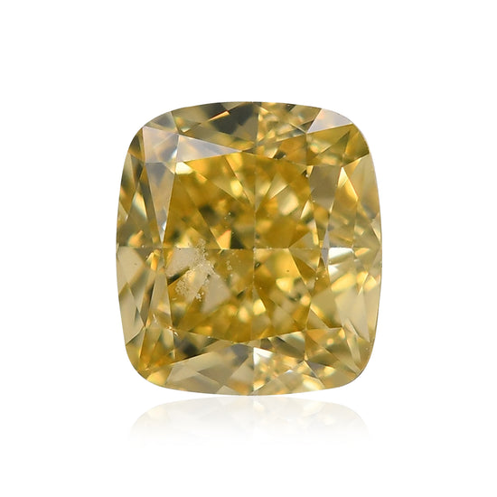 0,53 Karat Fancy Intense Yellow Kissenschliff Diamant VS2 GIA