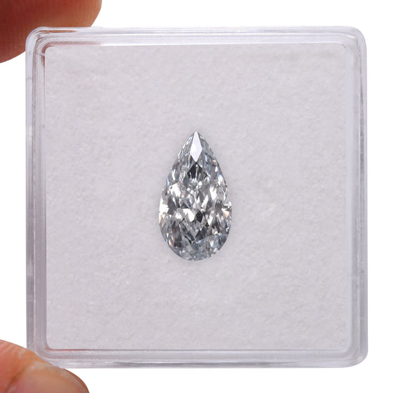 1.52 Carat Fancy Blue Pear Diamond VS2 GIA