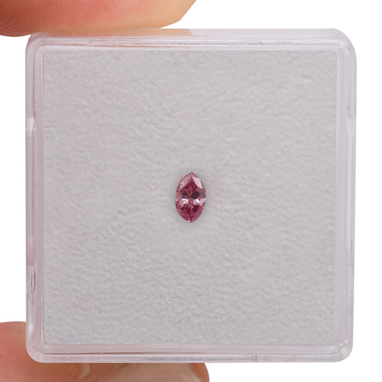 0.14 Carat Fancy Intense Pink Marquise Diamond (SI2) GIA