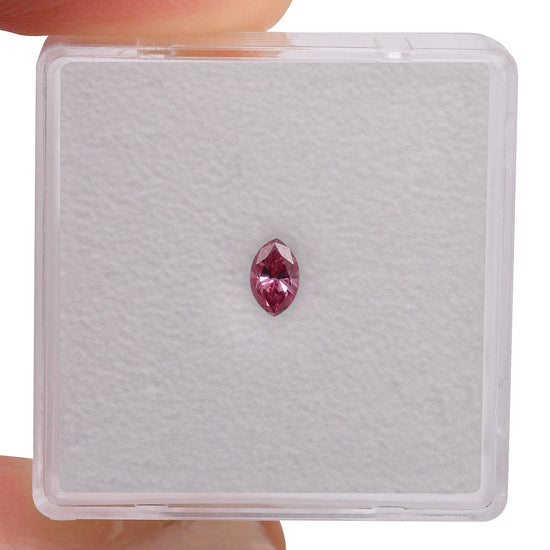 0.17 Carat Fancy Vivid Purplish Pink Marquise Diamond SI2 GIA