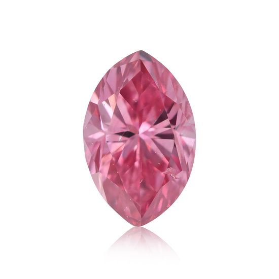 Diamante Marquise Rosa Purpureo Fantasia Intenso da 0,17 carati SI2 GIA