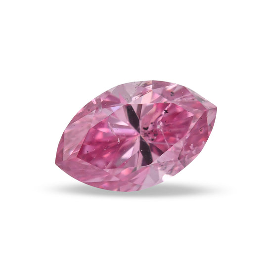 0.18 Carat Fancy Vivid Purple Pink Marquise Diamond SI2 GIA