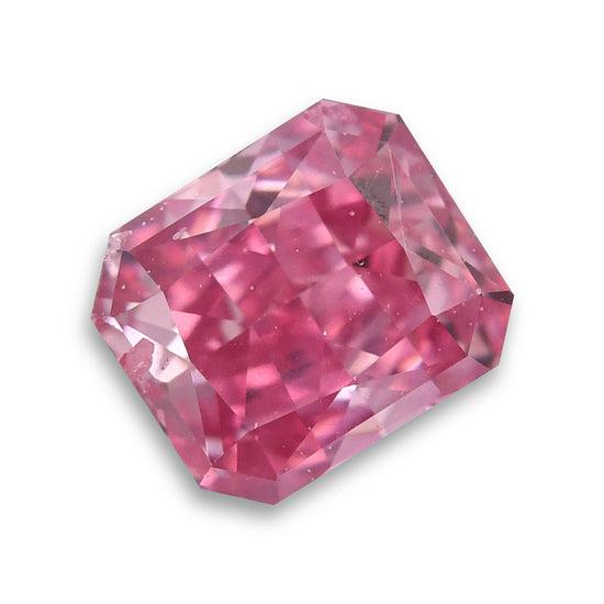 0.18 Carat Fancy Vivid Purplish Pink Radiant Diamond SI2 GIA