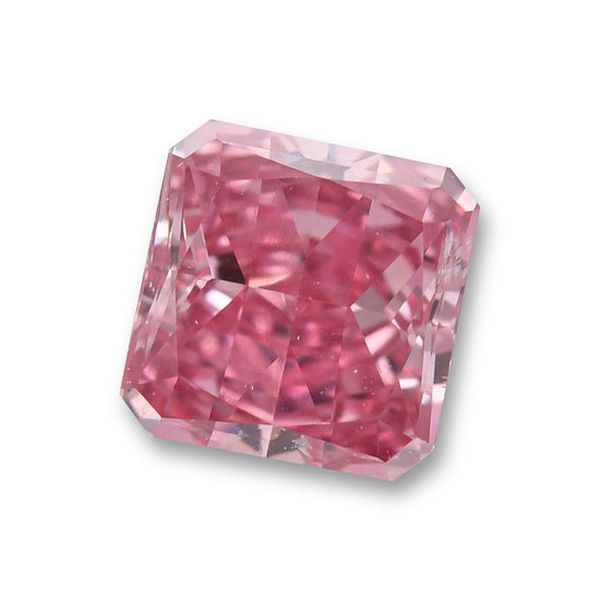 0.19 Carat Fancy Intense Purplish Pink Radiant Diamond SI2 GIA