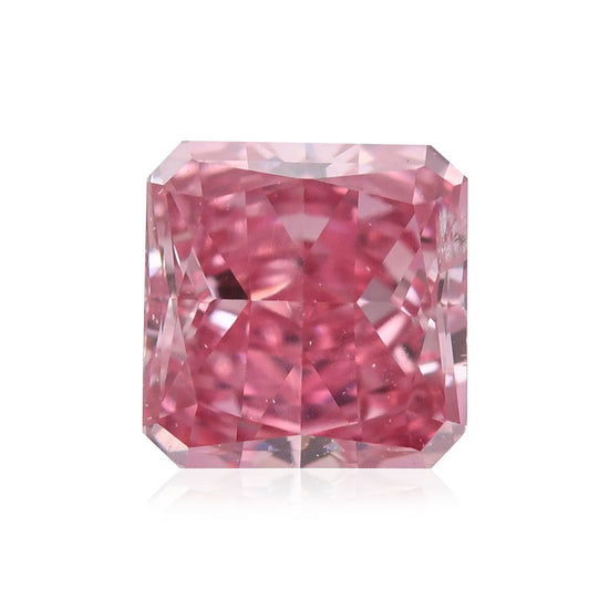 Diamante radiante rosa violaceo Fancy Intense da 0,19 carati SI2 GIA