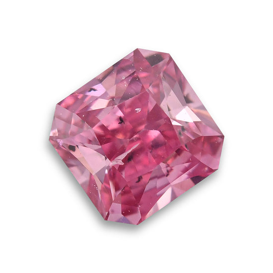 0.19 Carat Fancy Vivid Purplish Pink Radiant Diamond SI2 GIA
